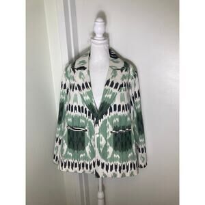 Guadalupe Green Ikat Jacket Sz S